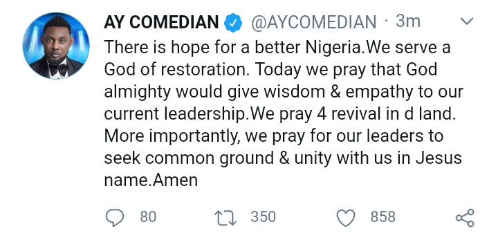 There is Hope for a Better Nigeria - AY Comedian