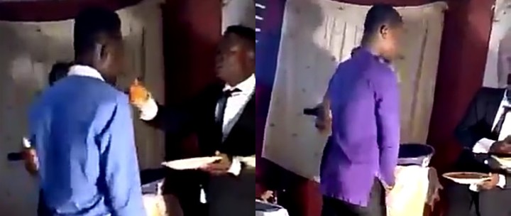 Pastor gave members his fingers to lick after eating eba and soup for Blessings (Video)